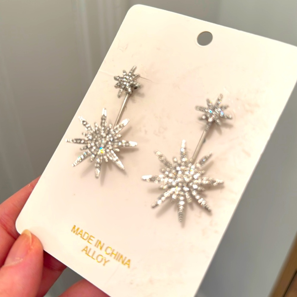 Northstar CZ Crystal Drop Earrings. NWOT - Picture 5 of 5